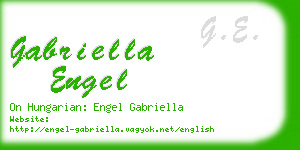 gabriella engel business card